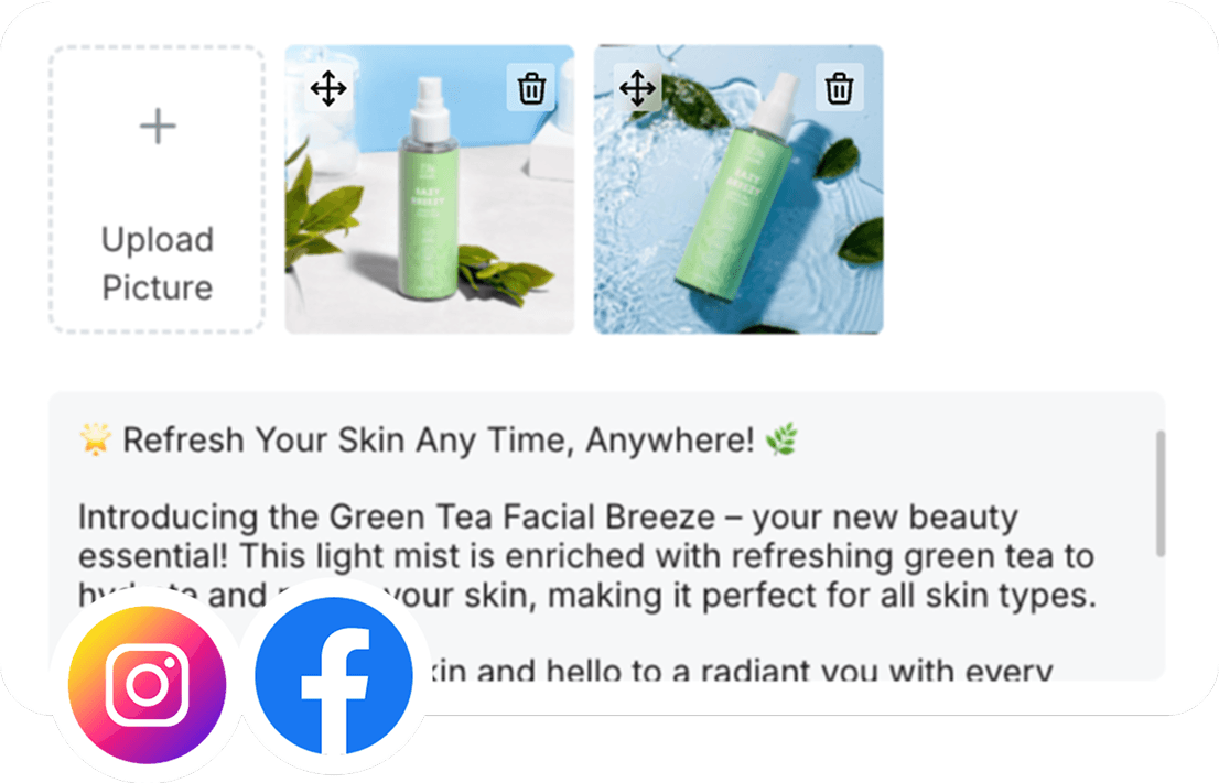 Generate social media posts instantly