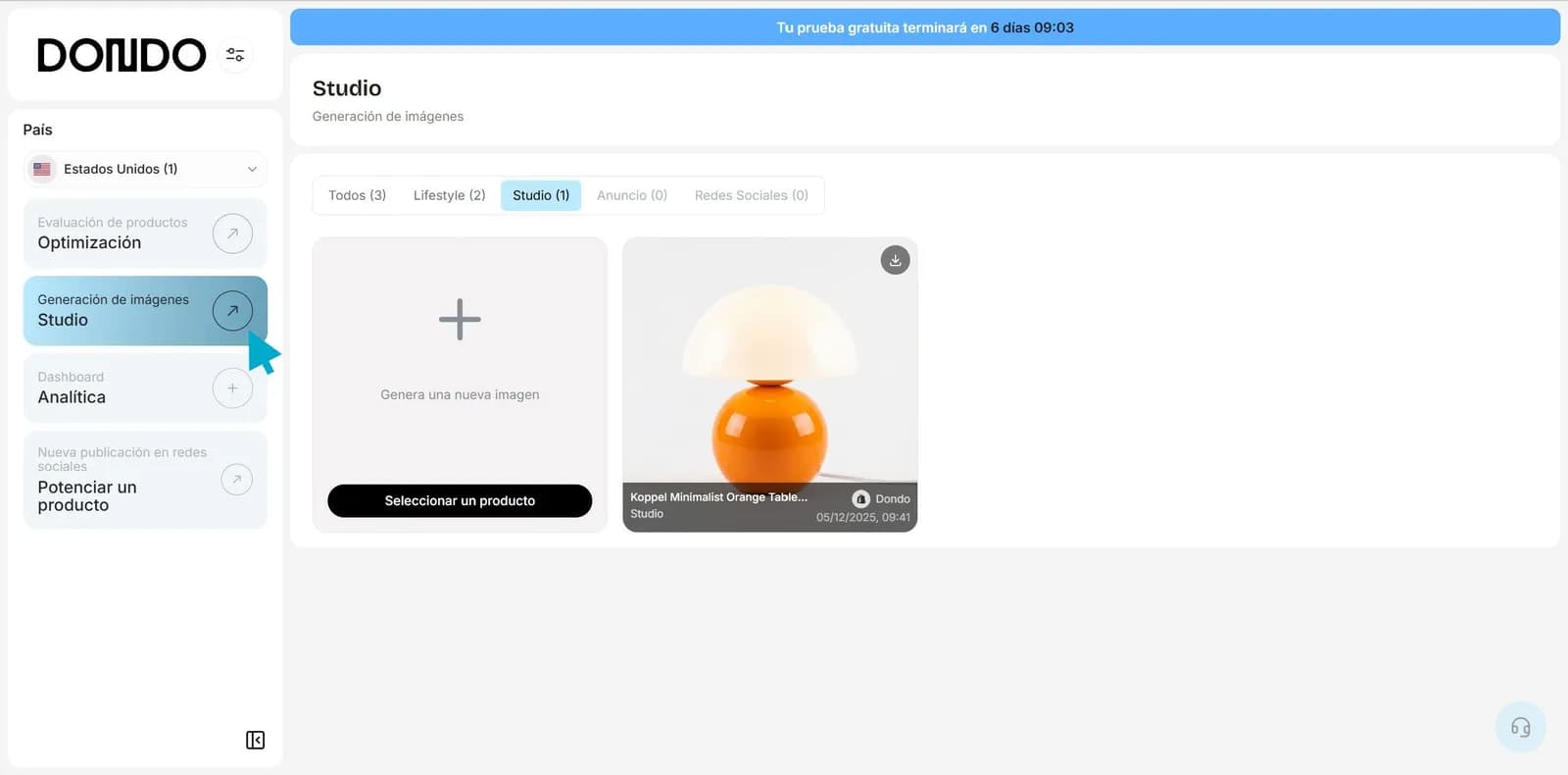 Dondo Studio muestra una imagen original de lámpara antes de generar