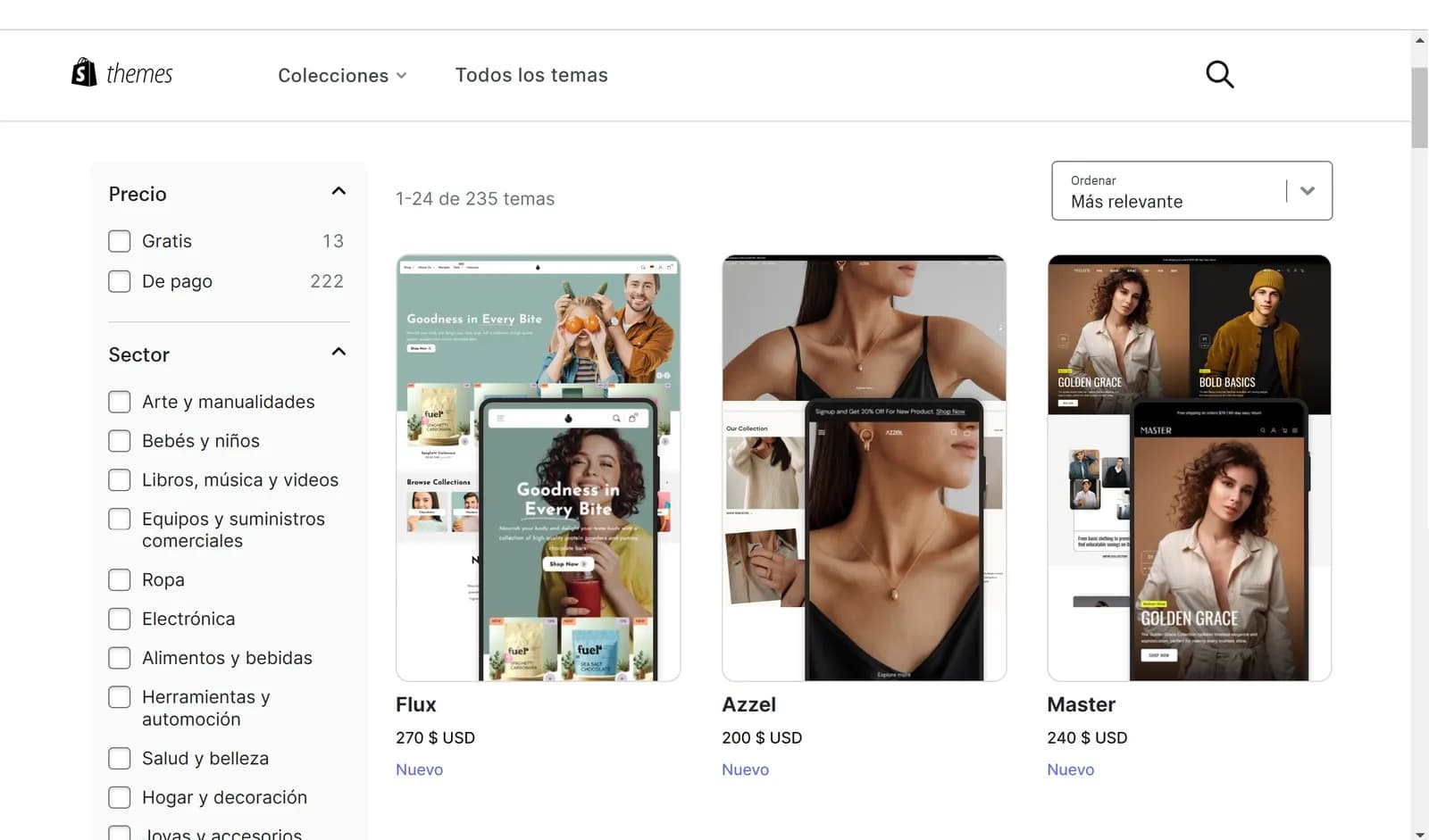 shopify themes shopify temas