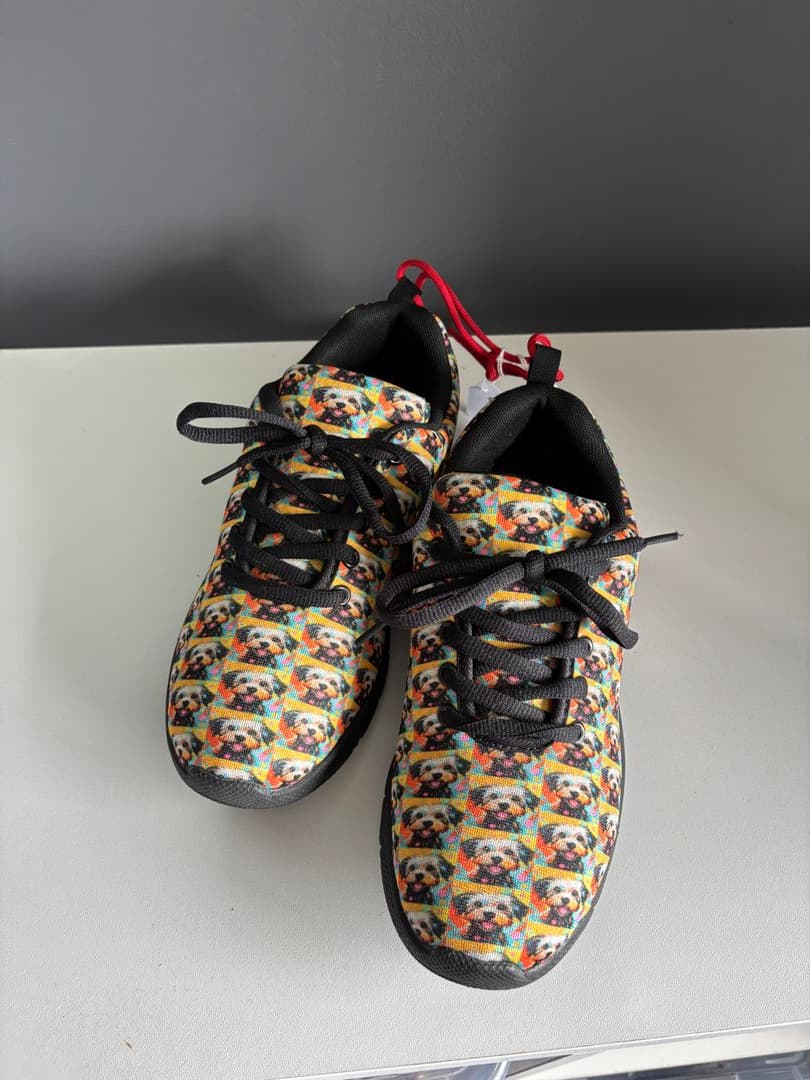 Pop-Art Skull Low-Top Sneakers original photo